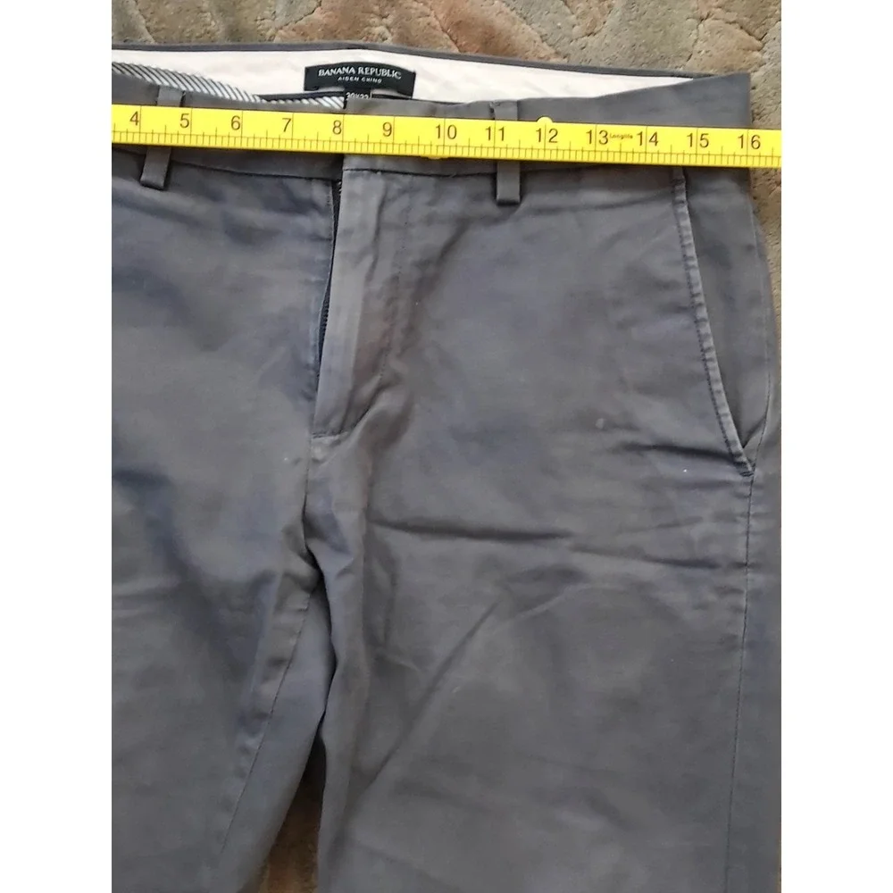Men's‎ Banana Republic Aiden Chino Slim 30x32 Gray Pants Preppy Classic